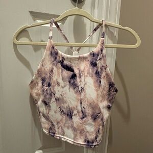 Old Navy Purple and Cream Crop Top